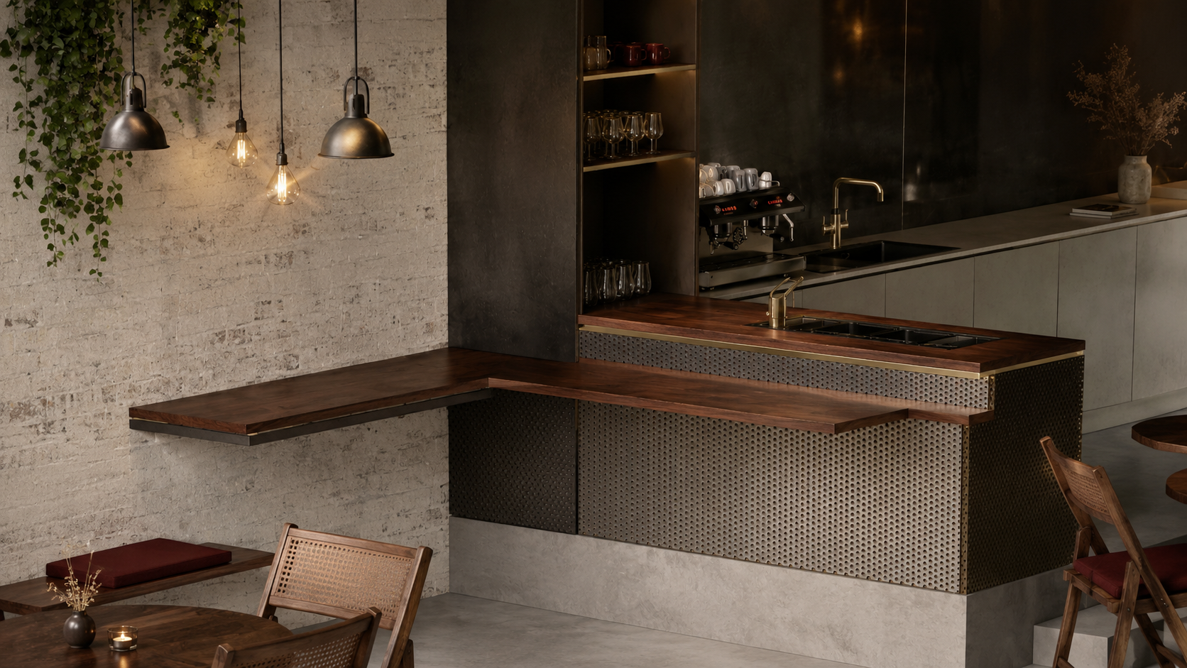 De bar van RUI66 aan de Minderbroedersrui 66 in Antwerpen