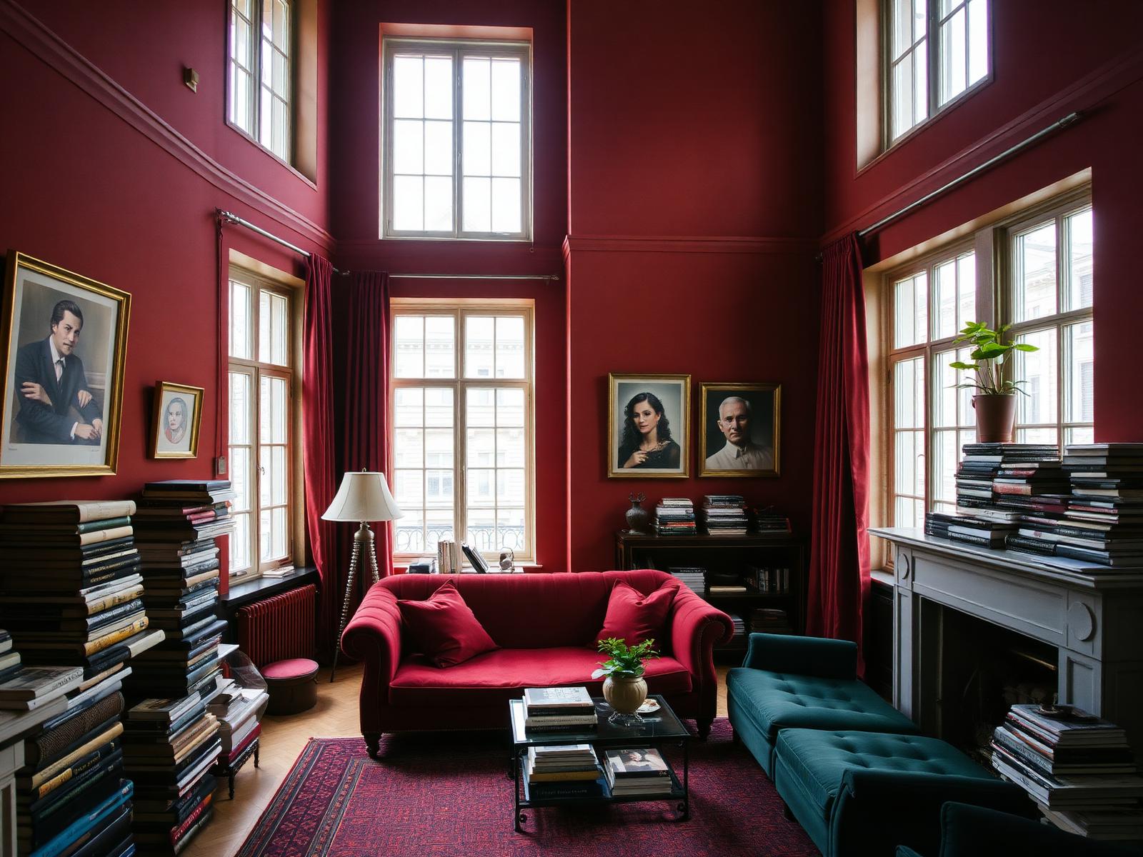 Salon op de eerste verdieping van RUI B&B